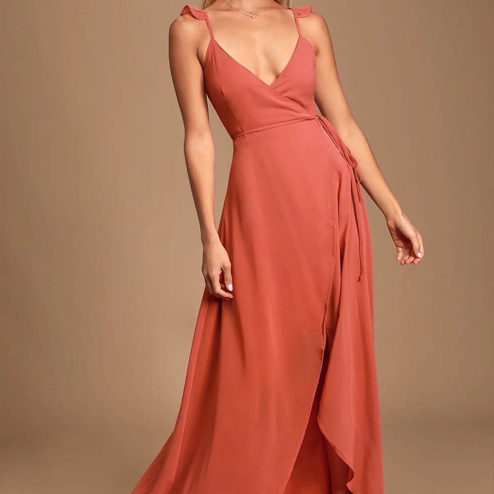 Women’s high-low wrap dress